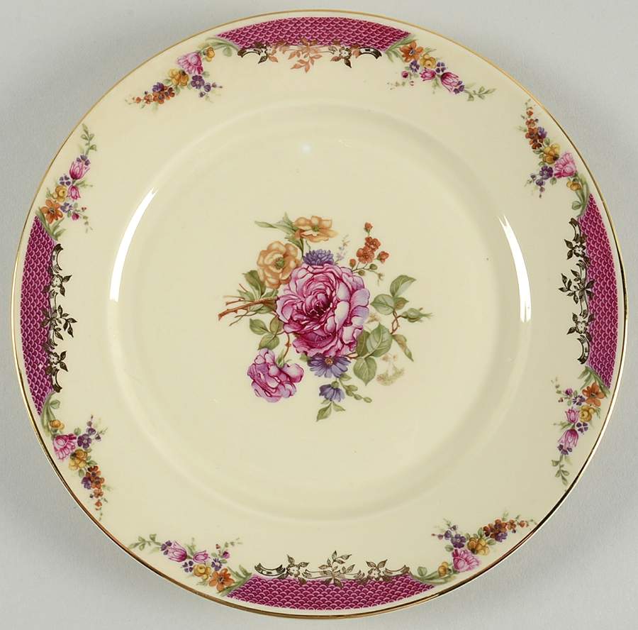 King's Rose (Cream Background, Smooth) Luncheon Plate by Rosenthal - Continental-1