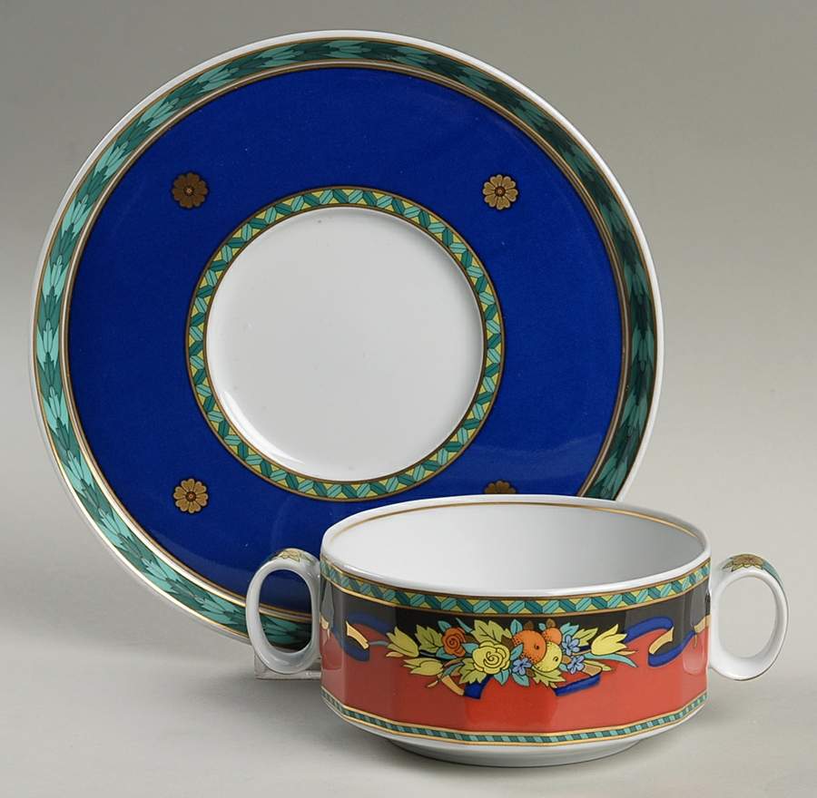 Le Roi Soleil Flat Cream Soup & Saucer Set by Rosenthal - Continental-1