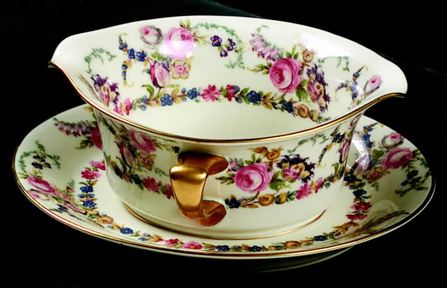 Linnie Lee Gravy Boat with Attached Underplate by Rosenthal - Continental-1