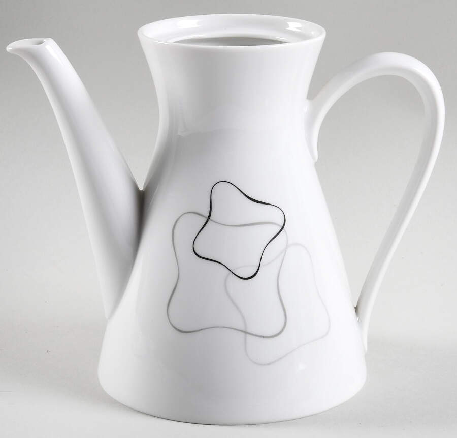 Linear Grey and Black Mini Teapot No Lid by Rosenthal - Continental-1