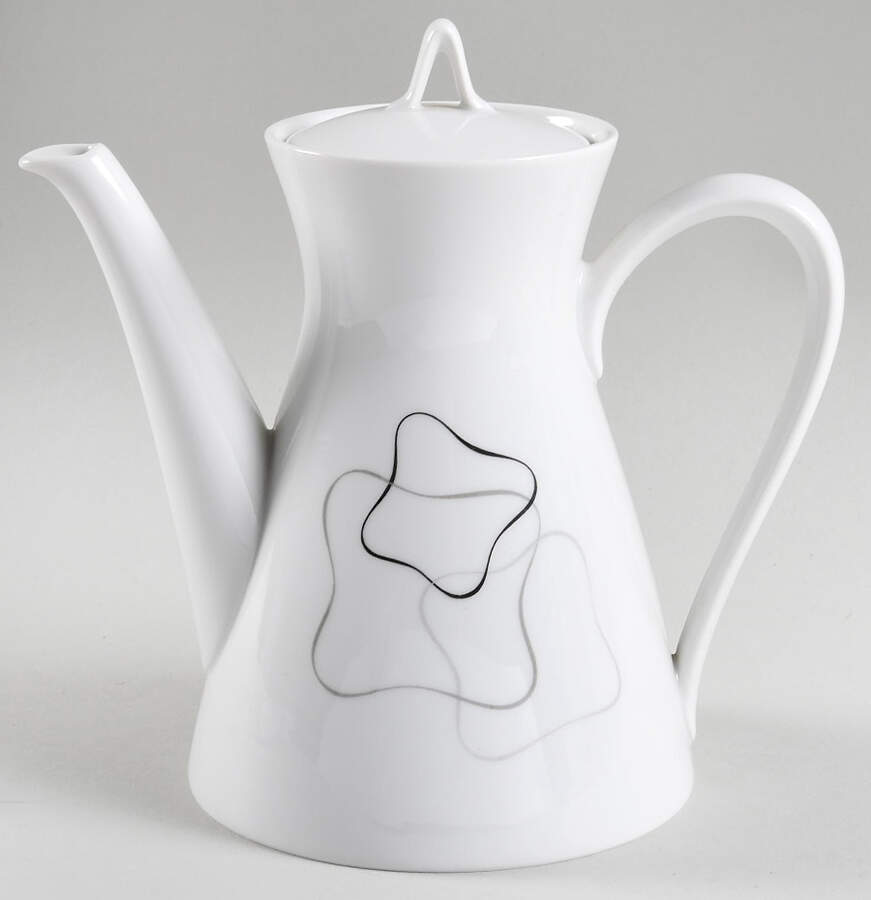 Linear Grey and Black Mini Teapot & Lid by Rosenthal - Continental-1
