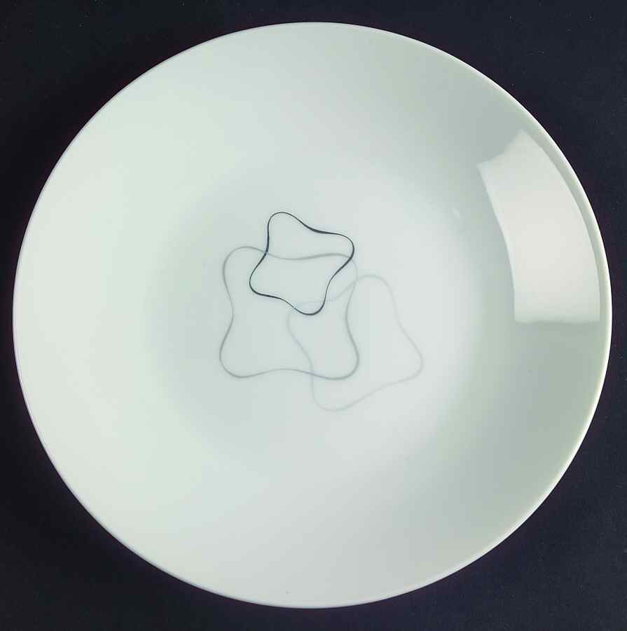Linear Grey and Black Dessert/Pie Plate by Rosenthal - Continental-1