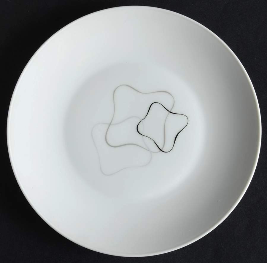 Linear Grey and Black Salad Plate by Rosenthal - Continental-1