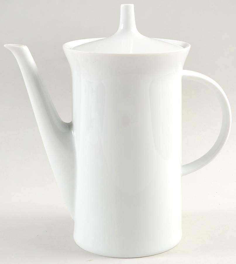 Linear Berlin White Coffee Pot & Lid by Rosenthal - Continental-1