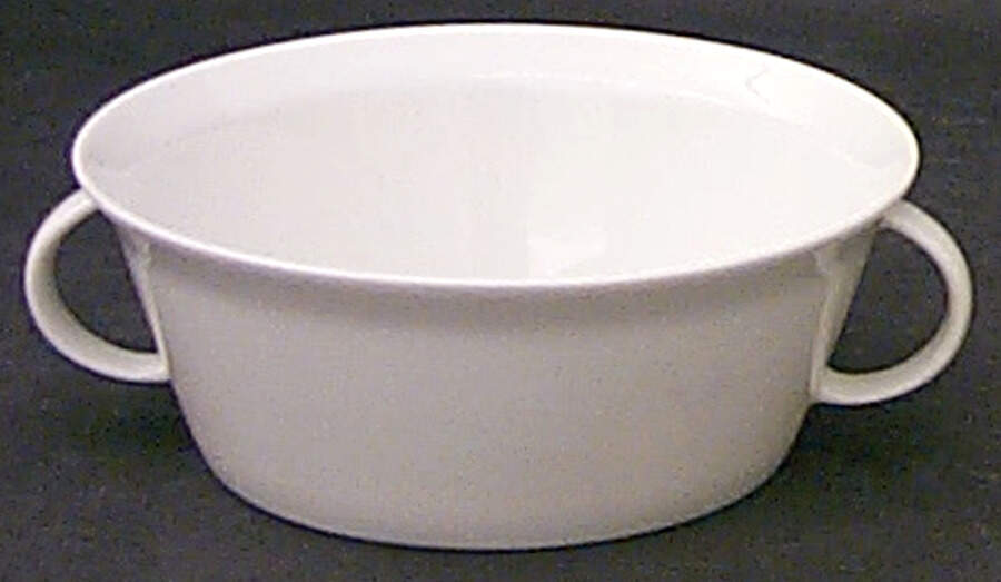Linear Berlin White Flat Cream Soup Bowl by Rosenthal - Continental-1