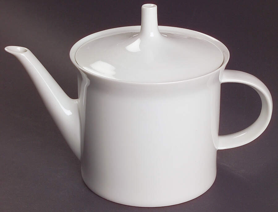 Linear Berlin White Teapot & Lid by Rosenthal - Continental-1