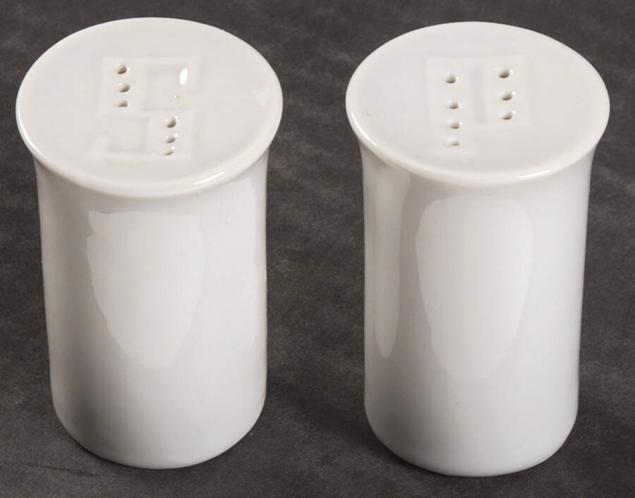 Linear Berlin White Salt & Pepper Set by Rosenthal - Continental-1