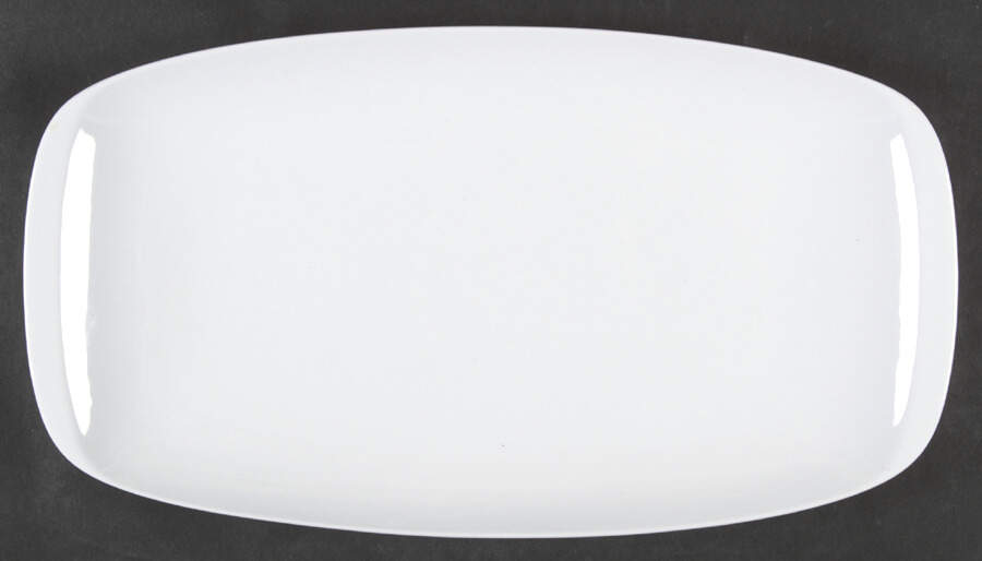 Linear Berlin White 13" Oval Serving Platter by Rosenthal - Continental-1