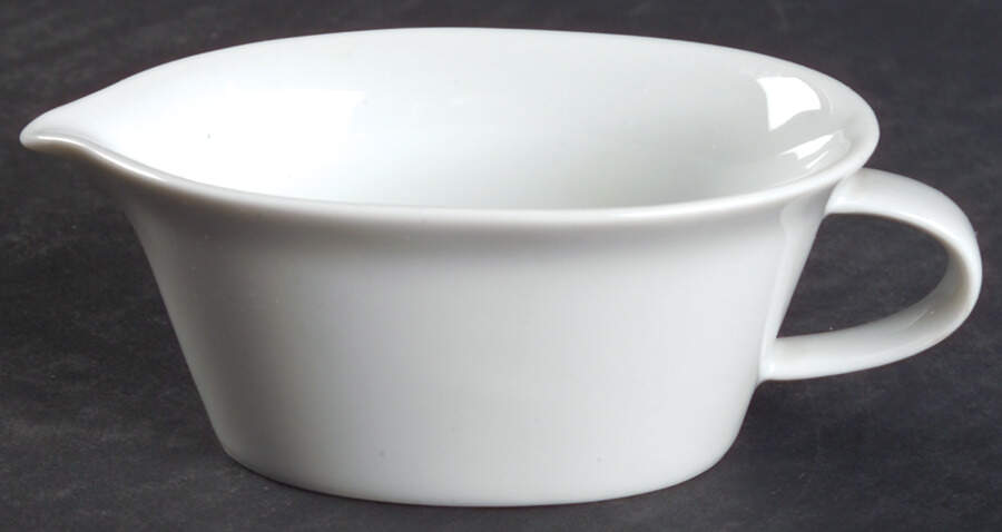 Linear Berlin White Individual Gravy Boat by Rosenthal - Continental-1