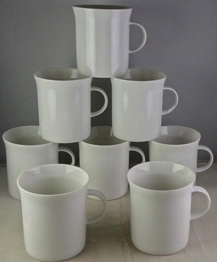 Linear Berlin White Flat Cup by Rosenthal - Continental-1
