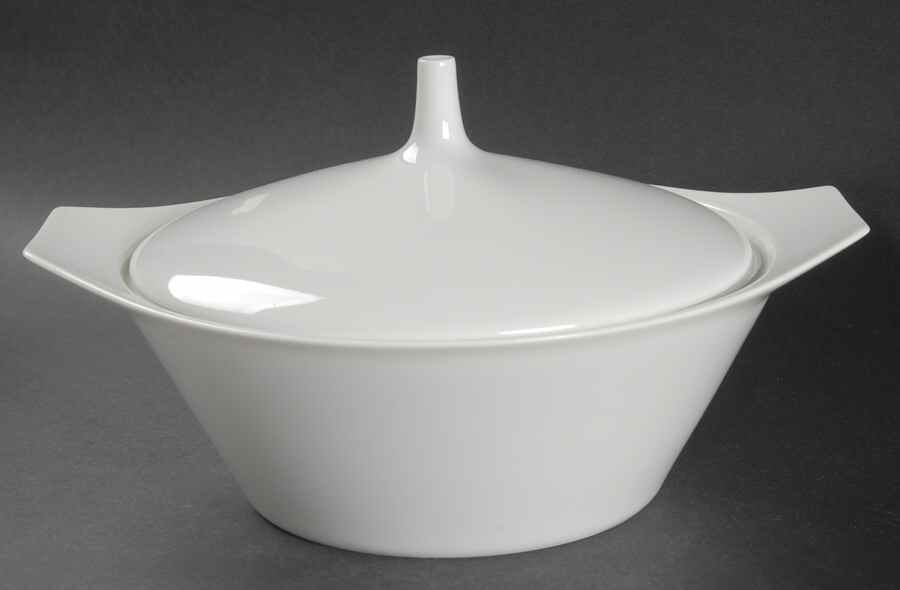 Linear Berlin White Round Covered Vegetable by Rosenthal - Continental-1