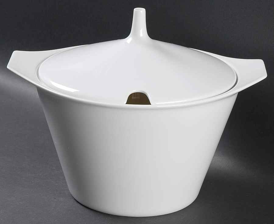Linear Berlin White Tureen &  Lid by Rosenthal - Continental-1