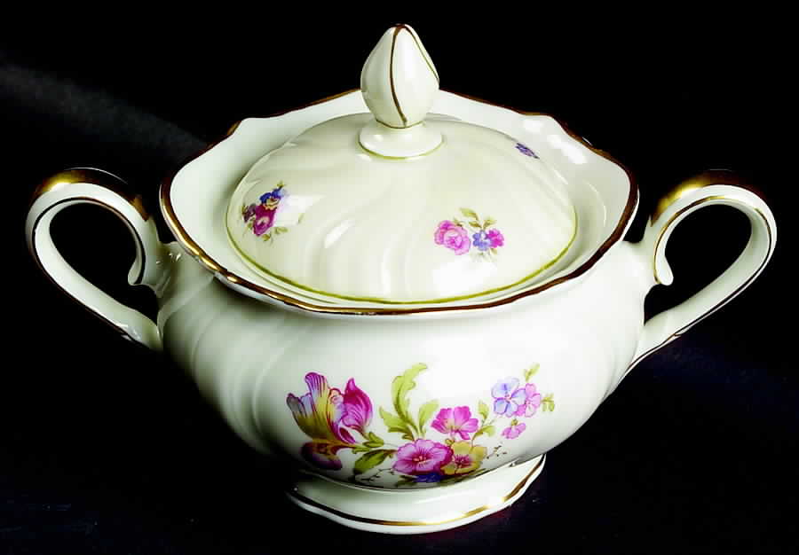 Lombul Gold (Gold Trim) Sugar Bowl & Lid by Rosenthal - Continental-1