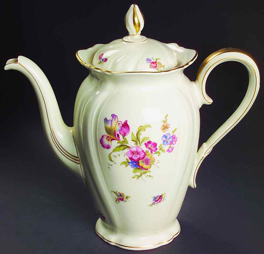 Lombul Gold (Gold Trim) Coffee Pot & Lid by Rosenthal - Continental-1