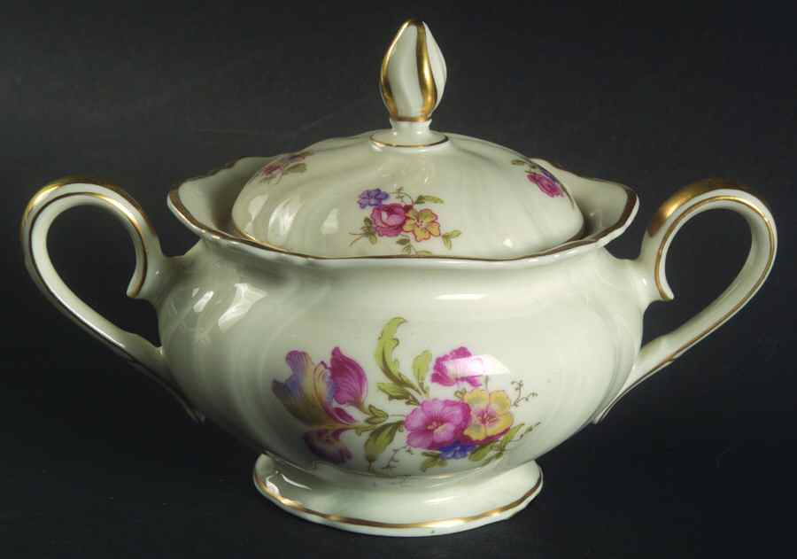 Lombul Gold (Gold Trim) Mini Sugar Bowl & Lid by Rosenthal - Continental-1
