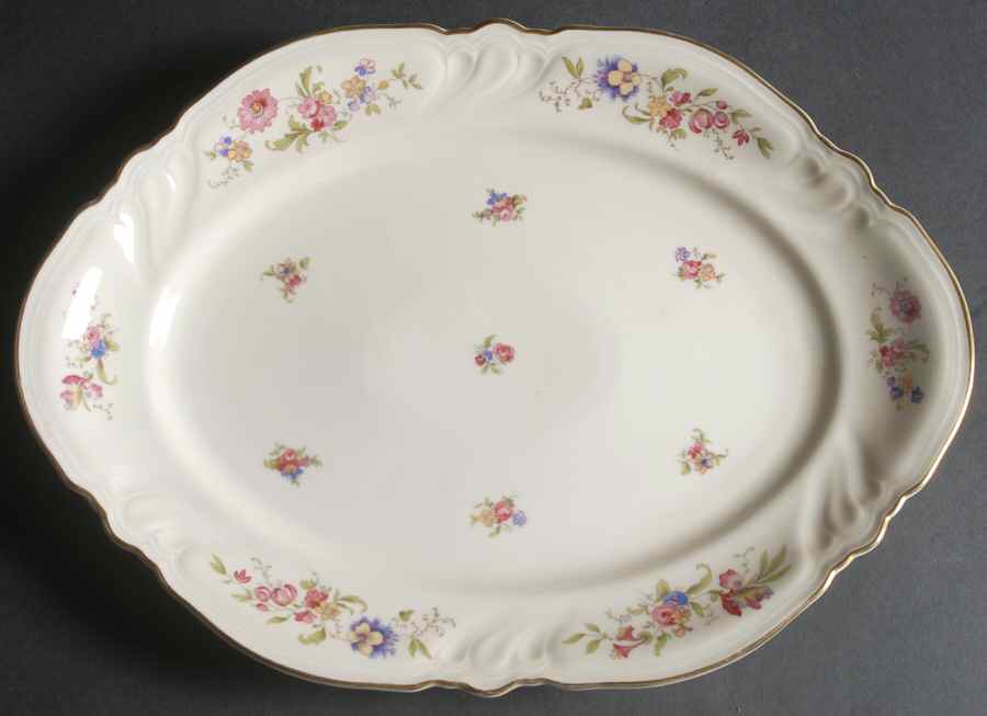 Lombul Gold (Gold Trim) 15" Oval Serving Platter by Rosenthal - Continental-1