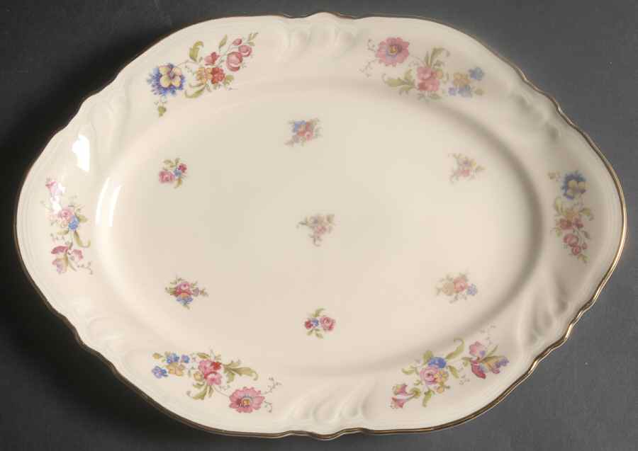 Lombul Gold (Gold Trim) 12" Oval Serving Platter by Rosenthal - Continental-1