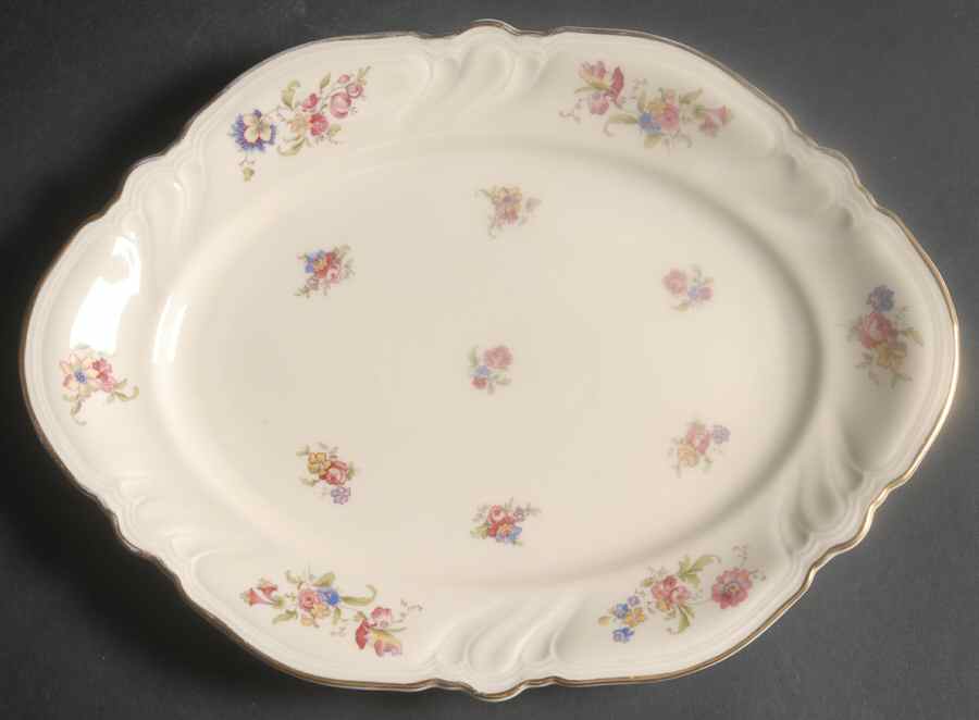 Lombul Gold (Gold Trim) 11" Oval Serving Platter by Rosenthal - Continental-1