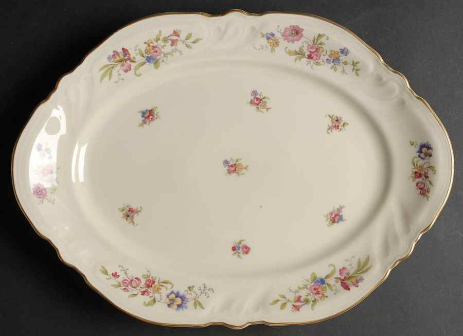 Lombul Gold (Gold Trim) 14" Oval Serving Platter by Rosenthal - Continental-1