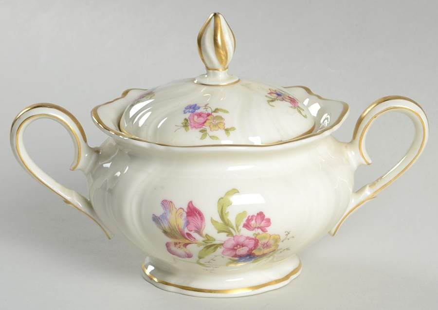 Lombul Gold (Gold Trim) Sugar Bowl & Lid by Rosenthal - Continental-1