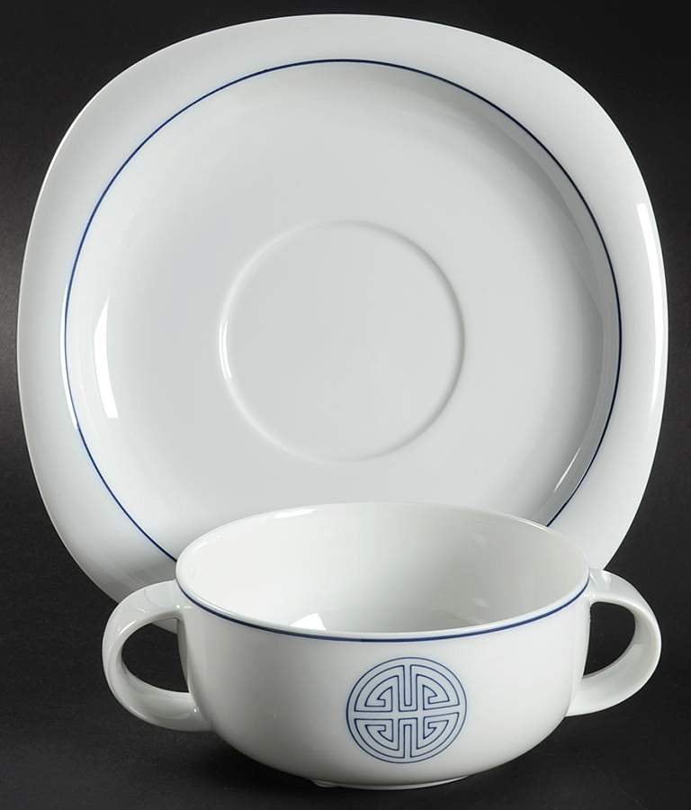 Long Life Flat Cream Soup Bowl & Saucer Set by Rosenthal - Continental-1