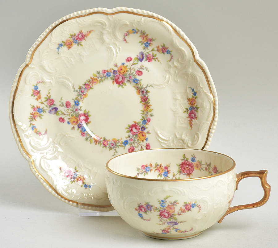 Lorraine Flat Cup & Saucer Set by Rosenthal - Continental-1