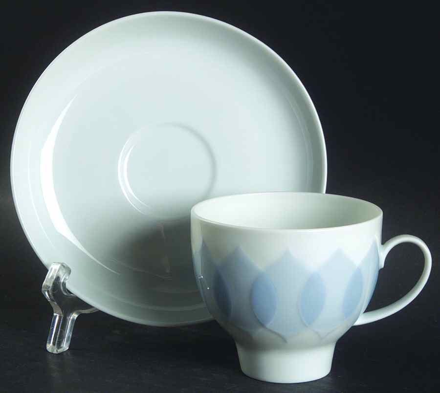 Lotus Azure Flat Cup & Saucer Set by Rosenthal - Continental-1