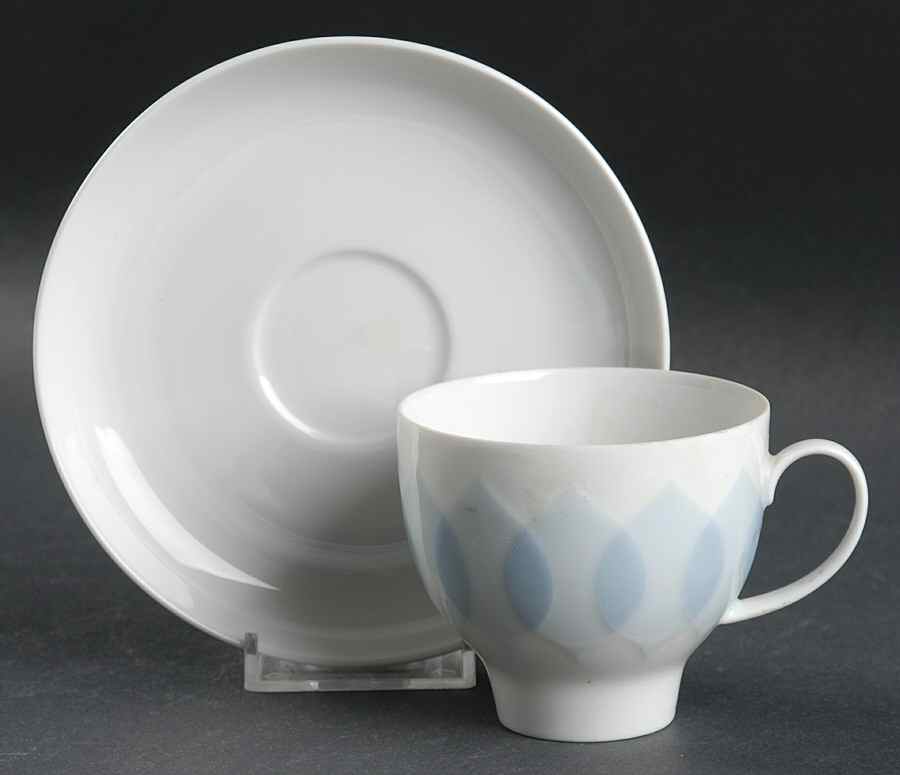 Lotus Azure Flat Cup & Saucer Set by Rosenthal - Continental-1