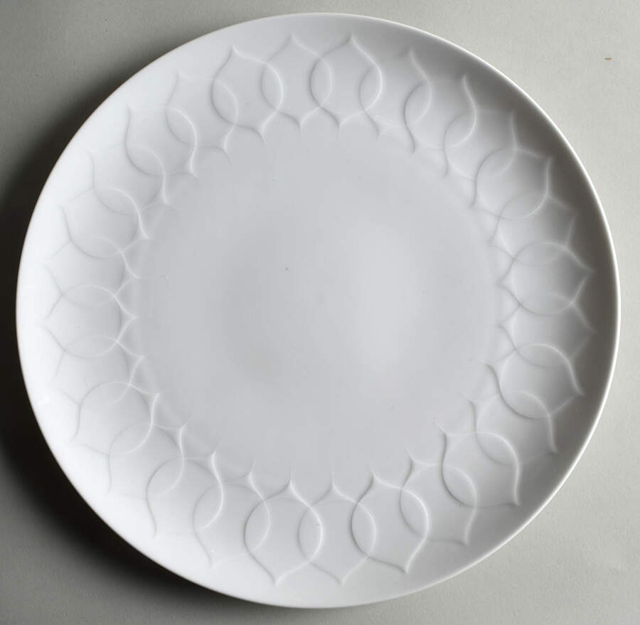 Lotus White Round Torte Plate by Rosenthal - Continental-1