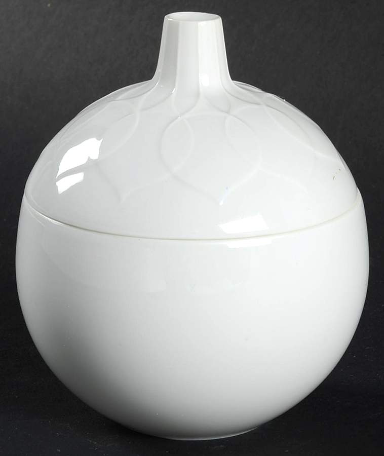 Lotus White Sugar Bowl & Lid by Rosenthal - Continental-1