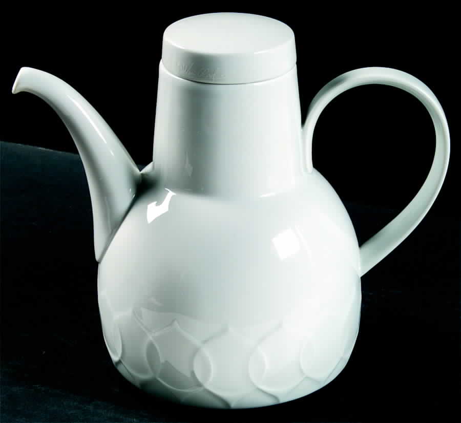Lotus White Coffee Pot & Lid by Rosenthal - Continental-1