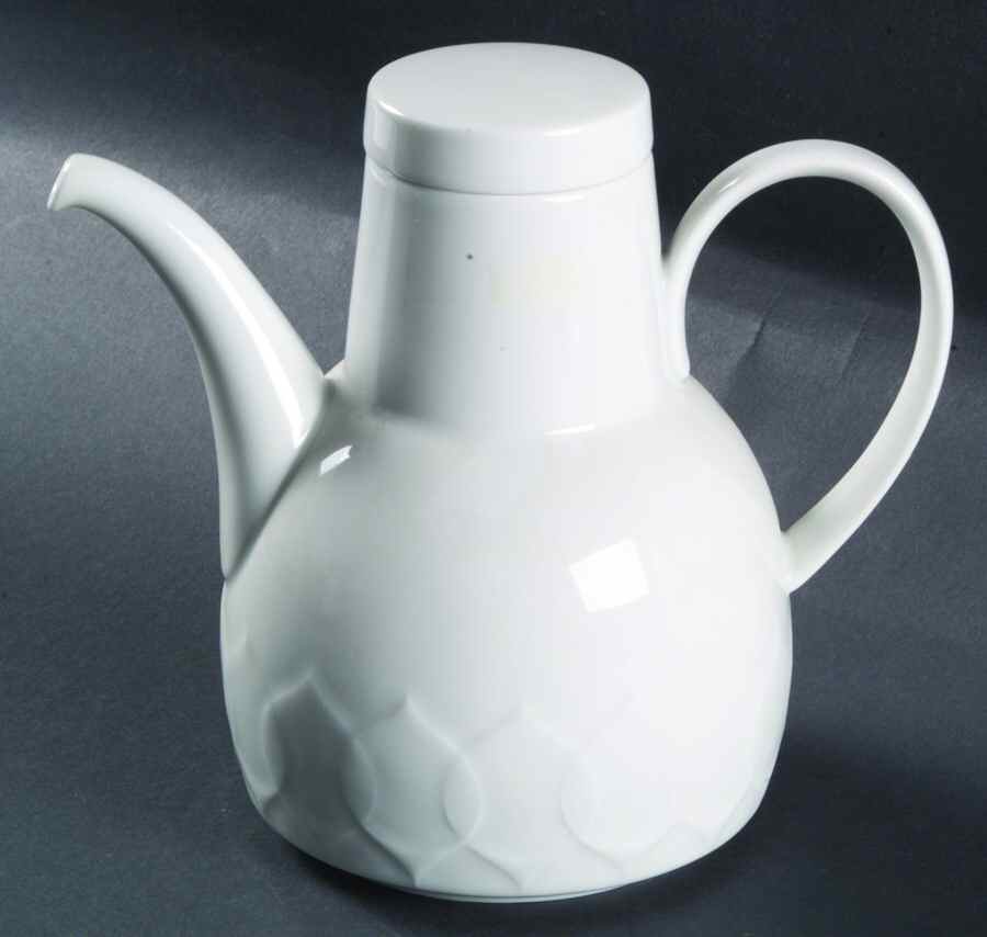 Lotus White Mini Coffee Pot & Lid by Rosenthal - Continental-1