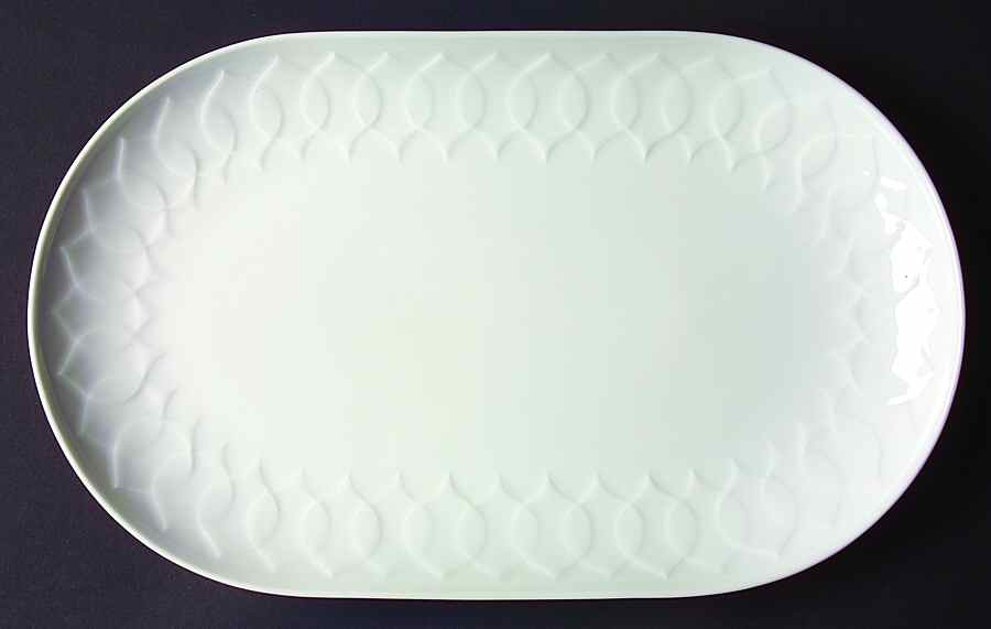Lotus White 13" Oval Serving Platter by Rosenthal - Continental-1