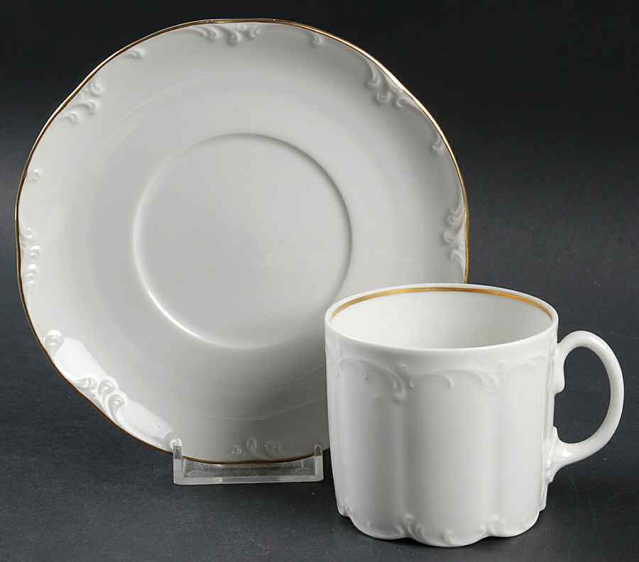 Luisa Gold Flat Cup & Saucer Set by Rosenthal - Continental-1