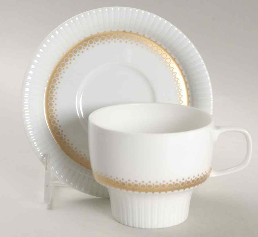 Lyric Footed Cup & Saucer Set by Rosenthal - Continental-1