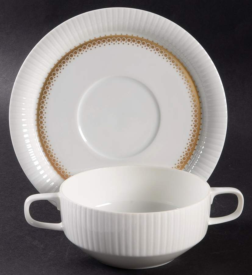 Lyric Flat Cream Soup Bowl & Saucer Set by Rosenthal - Continental-1