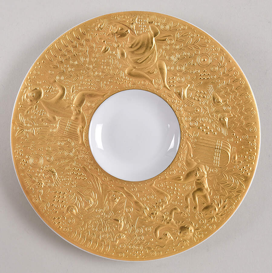 Magic Flute Gold (Sarastro) Saucer for Flat Cup by Rosenthal - Continental-1
