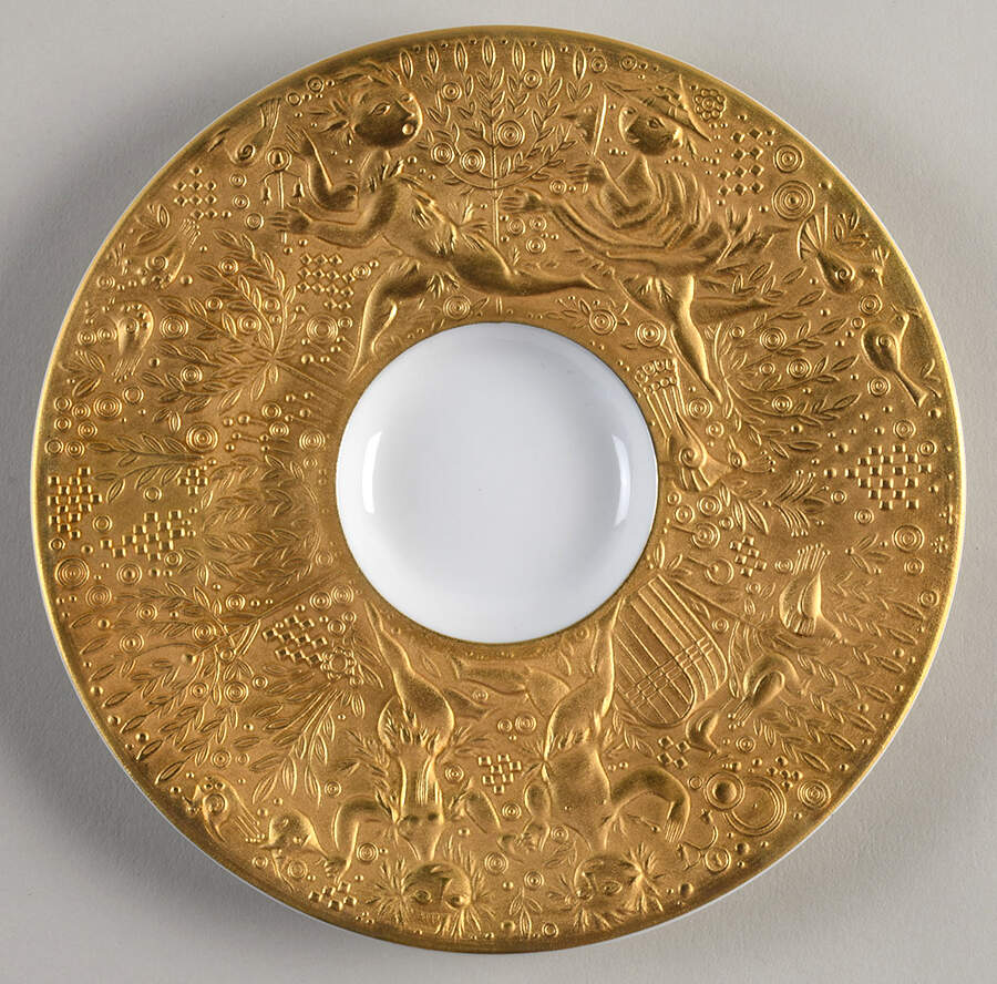 Magic Flute Gold (Sarastro) Saucer for Flat Cup by Rosenthal - Continental-1