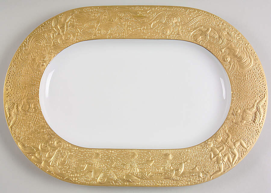 Magic Flute Gold (Sarastro) 16" Oval Serving Platter by Rosenthal - Continental-1