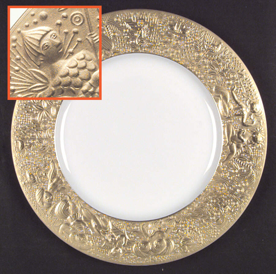 Magic Flute Gold (Sarastro) Large Dinner Plate by Rosenthal - Continental-1