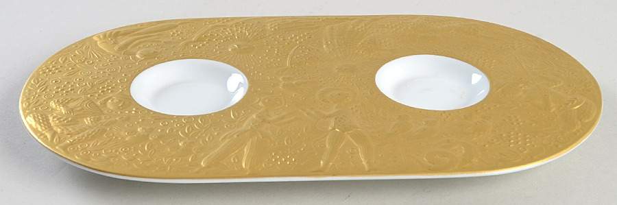 Magic Flute Gold (Sarastro) Tray for Mini Creamer & Sugar with Lid by Rosenthal - Continental-1