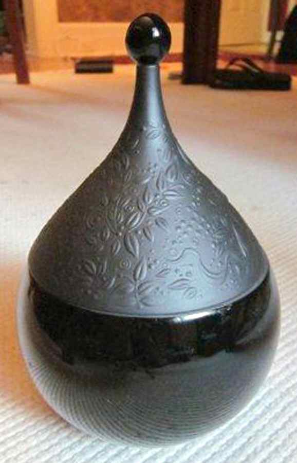 Magic Flute Black Sugar Bowl & Lid by Rosenthal - Continental-1