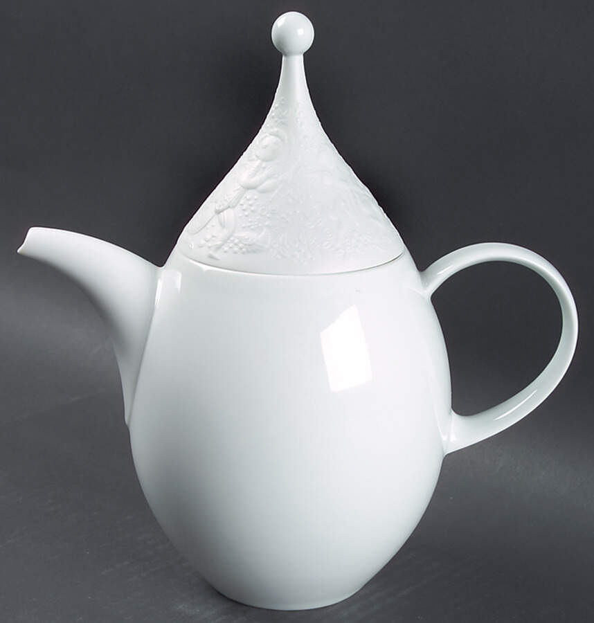 Magic Flute White Small Coffee Pot & Lid by Rosenthal - Continental-1
