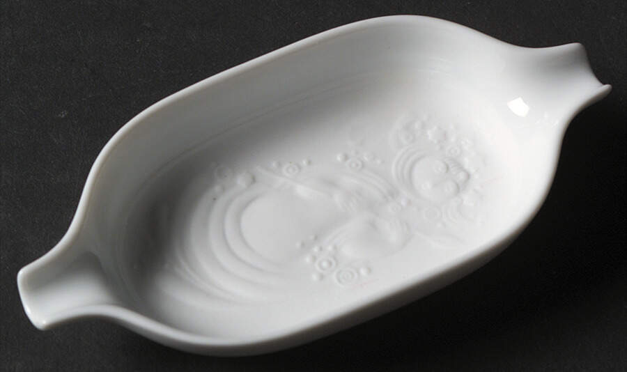 Magic Flute White 4" Ashtray by Rosenthal - Continental-1