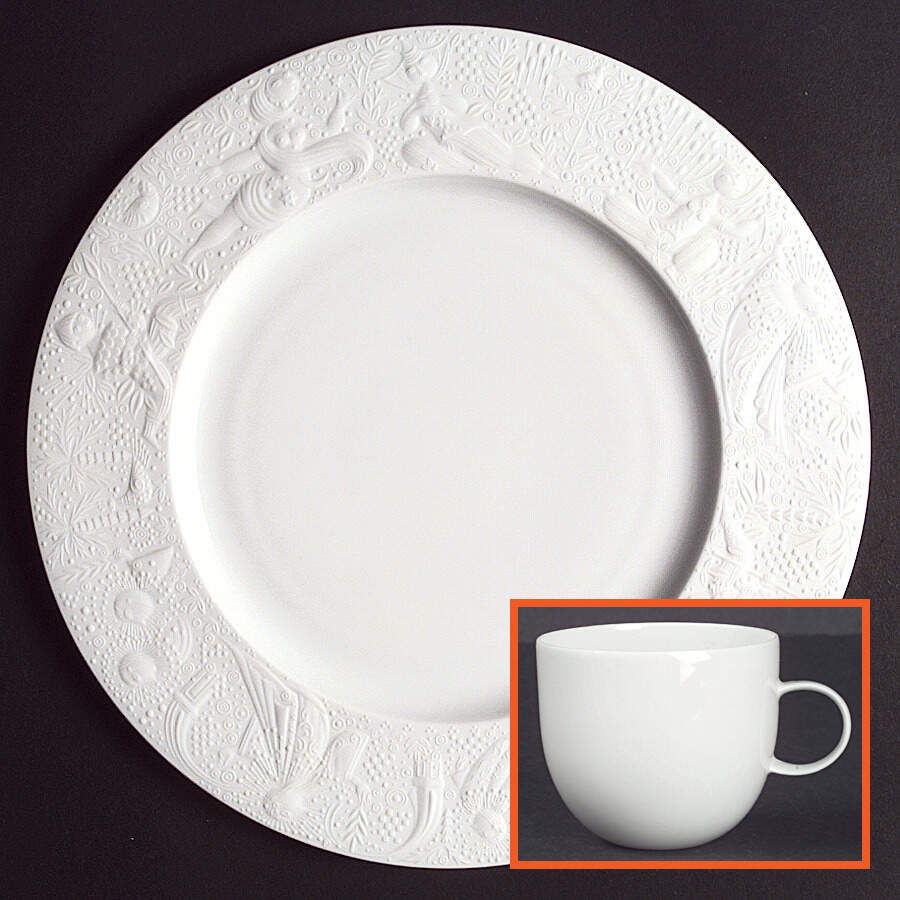 Magic Flute White Dinner Plate by Rosenthal - Continental-1