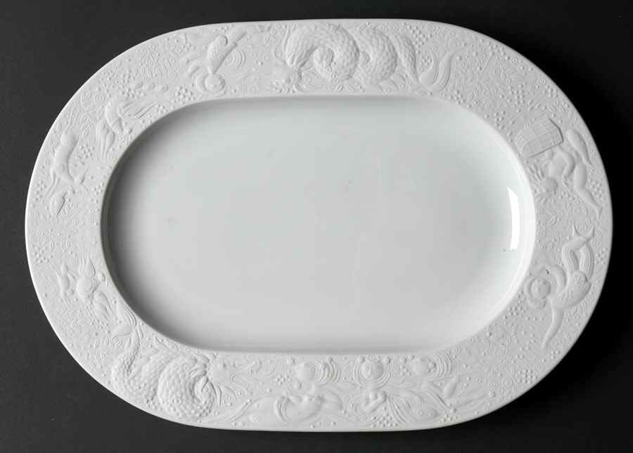 Magic Flute White 13" Oval Serving Platter by Rosenthal - Continental-1