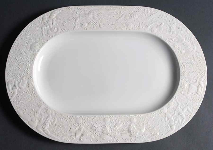 Magic Flute White 16" Oval Serving Platter by Rosenthal - Continental-1