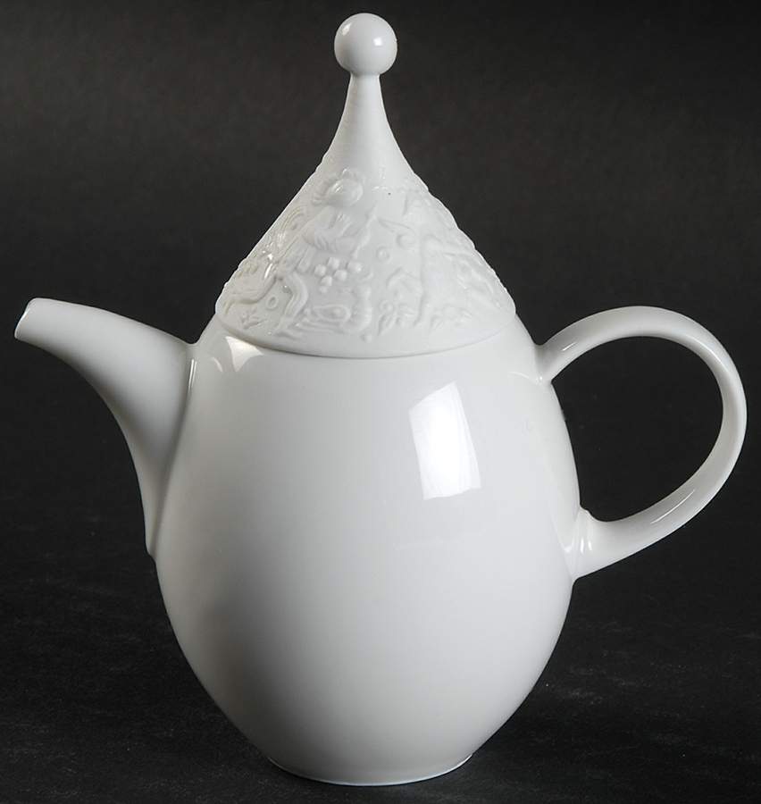 Magic Flute White Toy Coffee Pot and Lid by Rosenthal - Continental-1
