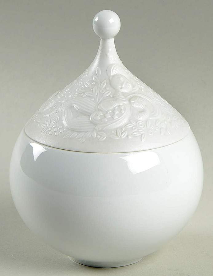 Magic Flute White Sugar Bowl & Lid by Rosenthal - Continental-1