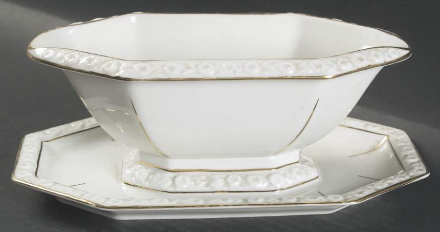 Maria Gold Gravy Boat with Attached Underplate by Rosenthal - Continental-1